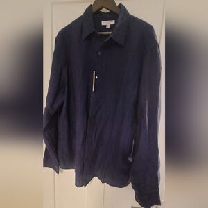 Banana Republic Deep Blue Linen Shirt New With Tags